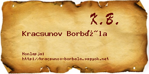 Kracsunov Borbála névjegykártya